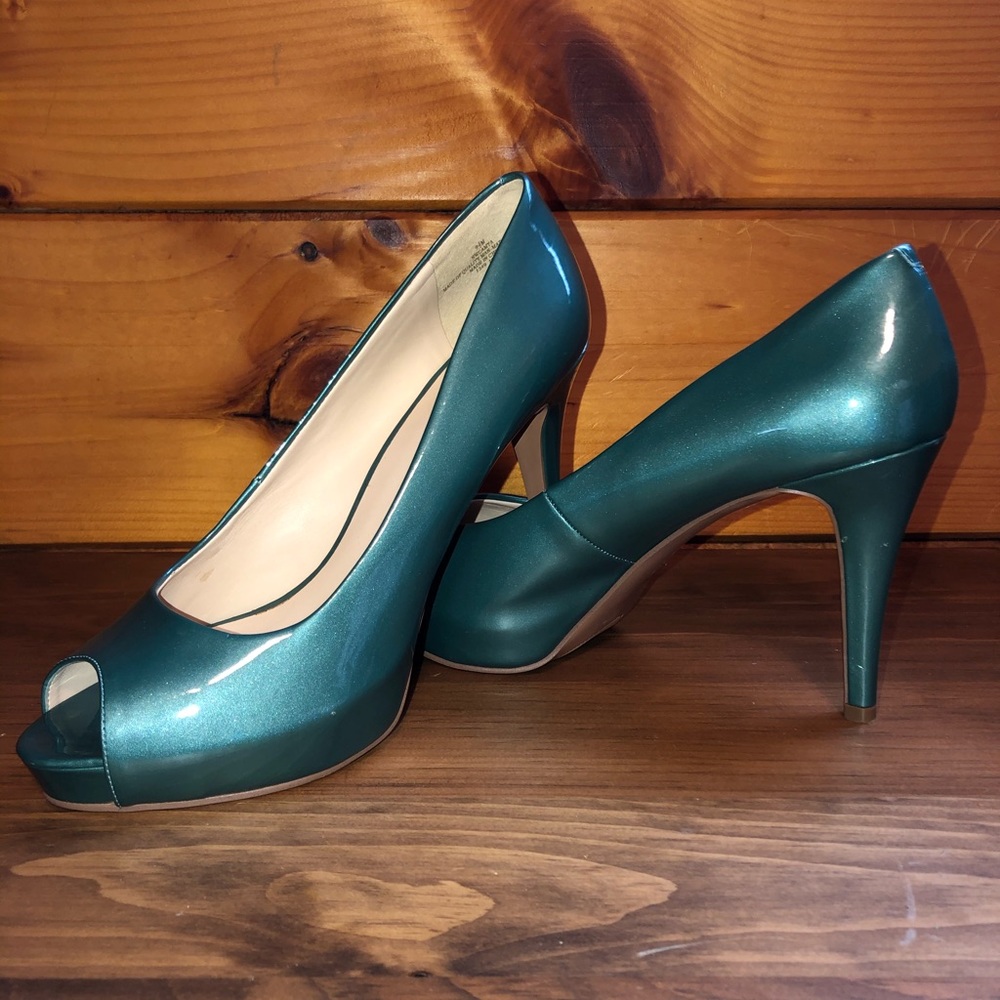 Nine West Teal Heels